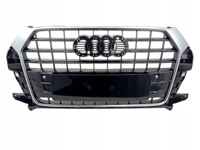 Решітка радіатора решітка радіатора audi q3 8u lift 2015 2016 2017 2018 чорний ze срібляста рамка фото №1