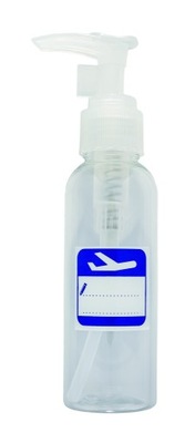 INTER-VION Butelka buteleczka z dozownikiem 100 ml do samolotu na kosmetyki
