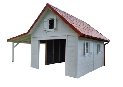 Garaż drewniany jednostanowiskowy, skandynawski