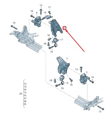 Audi a4 b9 правый двигатель кронштейн 4m0199308ad фото №1