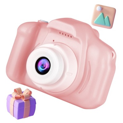 dziecięcy aparat cyfrowy z funkcją kamery różowy