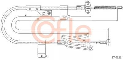 ТРОС HAM.NISSAN ALMERA 01- R /COFLE/ 17.0121