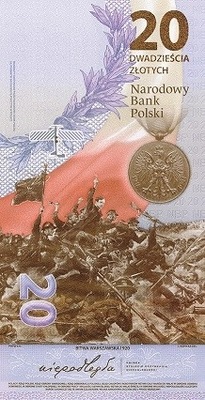 Banknot - 20 zł 2020 r. Bitwa Warszawska