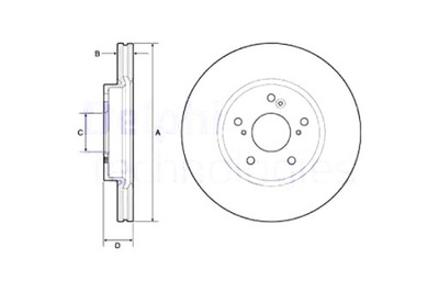 Delphi тормозные диски тормозные 2szt. перед honda accord ix civic ix civic x фото №1
