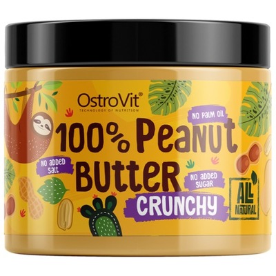 OSTROVIT 100% PEANUT BUTTER CRUNCHY 1000G MASŁO ORZECHOWE CHRUPIĄCE