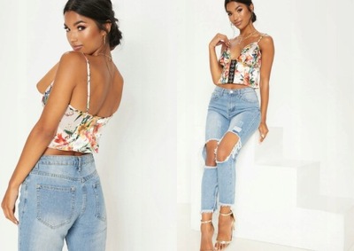 fd194 PRETTYLITTLETHING WZORZYSTY CROP TOP XXL