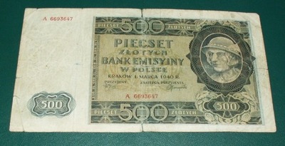 500 złotych 1940