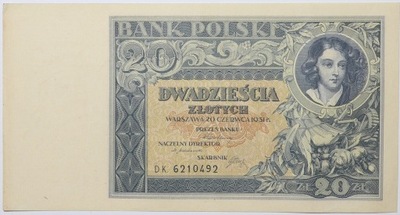 Banknot 20 Złotych - 1931 rok - Seria DK.