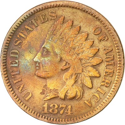 Moneta, USA, Indian Head Cent, Cent, 1874, U.S. Mi