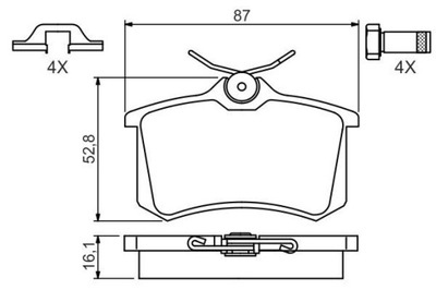 BOSCH 0 986 494 621 КОЛОДКИ ТОРМОЗНЫЕ