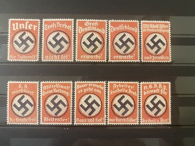 Niemcy znaczki NDSAP-bardzo rzadkie stan **