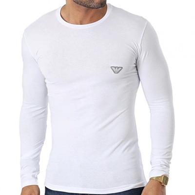 Emporio Armani koszulka longsleeve męska biała 111023-3R512-0010 L