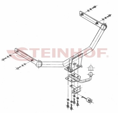 STEINHOF BARRA DE REMOLQUE GANCHO DE REMOLQUE SEAT LEON (5D) 2000-  