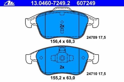 ZAPATAS DE FRENADO PARTE DELANTERA RENAULT LAGUNA 3 2007-  