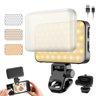 LAMPA LED DO NAGRANIA LIVE STREAM Z REGULACJĄ ŚWIATŁA I STATYWEM