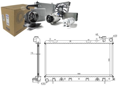 Nissens радиатор воды subaru forester 2.0 awd sf фото №1