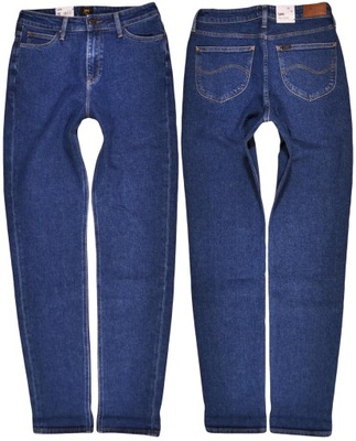 LEE spodnie HIGH blue MOM STRAIGHT _ W28 L33