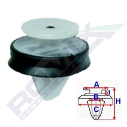 Клипса обивка peugeot 407;408 10 sztuk фото №1