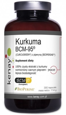 Kenay KURKUMA BCM-95 Ekstrakt + PIPERYNA 300 kaps.