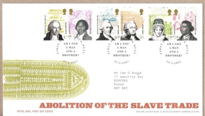 Anglia 2007 FDC Hull, 6zn. koniec niewolnictwa, abolicja, Mi 11,00€