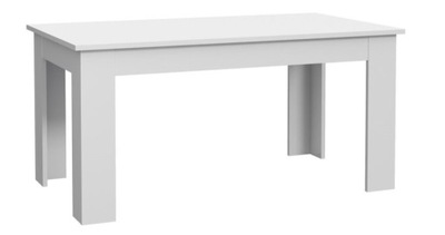 Biały stół do jadalni, stół do salonu nierozkładany 160x90 prostokątny
