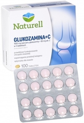 Naturell Glukozamina + C stawy chrząstki 100 tabl