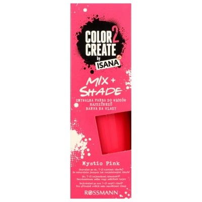 Isana Color2 Create Mix+ Shade Zmywalna farba do włosów Mystic Pink 100 ml