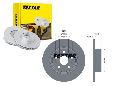 Диск ham. alfa t. 166 2,0-3,2 98-07 textar 92095300 фото №1