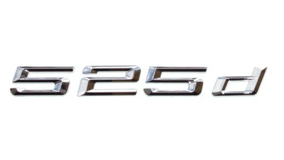 BMW EMBLEM 525D INSCIPTION LITERY ON BOOTLID  