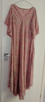 Sukienka sztuczny jedwab indyjska XL