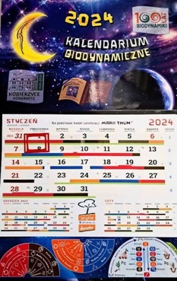 Kalendarz ścienny Kalendarium biodynamiczne 2024
