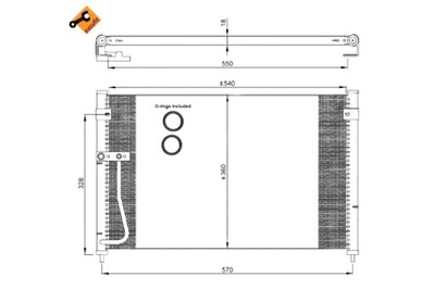 NRF CONDENSADOR DE ACONDICIONADOR MAZDA 626 V 1.8-2.0D 05.97-10.02  