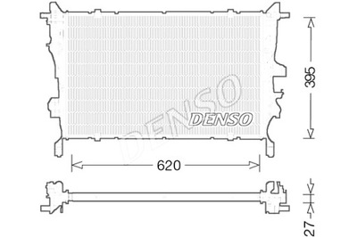 DENSO РАДИАТОР ДВИГАТЕЛЯ ВОДЫ FIAT 500X JEEP RENEGADE 2.0D 07.14-