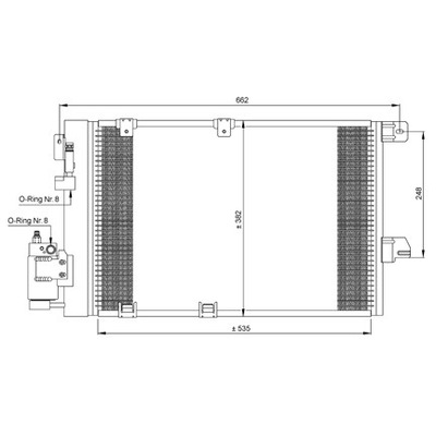 РАДІАТОР КОНДИЦІОНЕРА OPEL