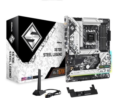 Płyta główna X670E STEEL LEGEND AM5 4DDR5 HDMI/DP M.2 EATX