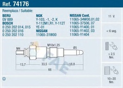 СВІЧКА РОЗЖАРЮВАННЯ NISSAN BLUEBIRD -84