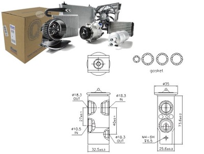 VÁLVULA DE EXPANSIÓN DE ACONDICIONADOR ALFA ROMEO 145 146 166 FIAT BARCHETTA  