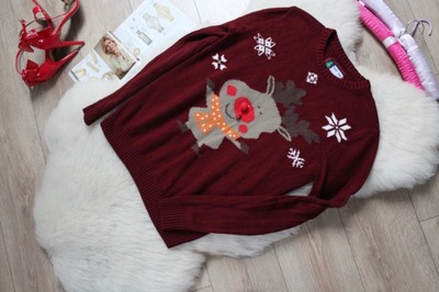 SWETER ŚWIĄTECZNY ZIMOWY DAMSKI KNITWEAR S