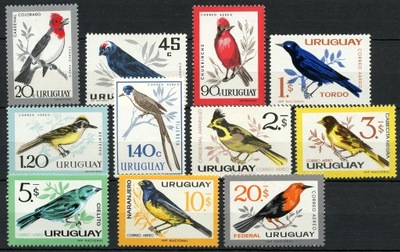 Urugwaj** Mi. 942-52 Ptaki 45€