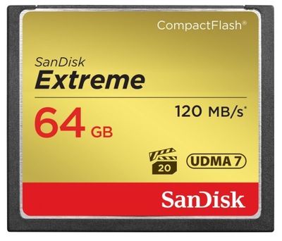SanDisk Karta pamięci CF Extreme 64GB 120MB/s