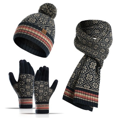 Zimowy zestaw czapka, rękawiczki i szalik