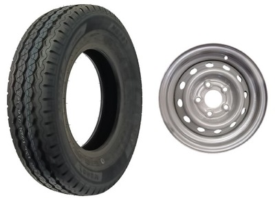 RUEDA PARA REMOLQUE AFUSTE WR082 185R14C 5.50JX14 5X112 ET30 LLANTA + NEUMÁTICO  