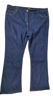 Denim spodnie jeansowe granatowe bootcut 48