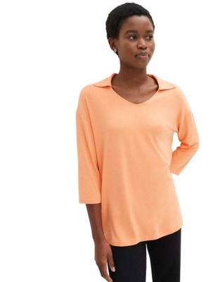 BLUZKA Z KOŁNIERZYKIEM POMARAŃCZOWA DAMSKA PLUS SIZE _XX B.P.C 50