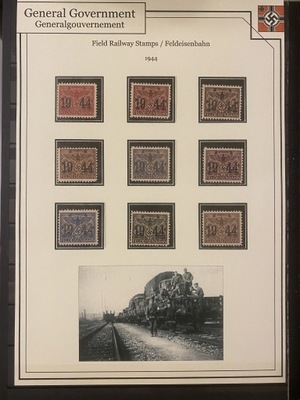 Generalna Gubernia znaczki kolejowe 1944r