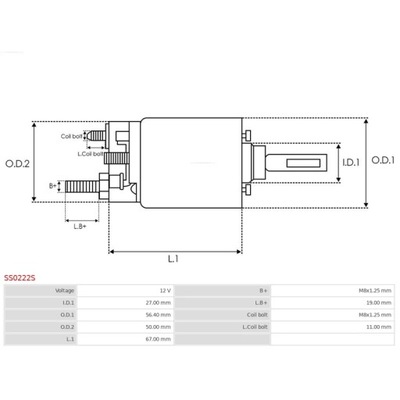 CONMUTADOR ELEKTROMAGNETYCZNY, ARRANCADOR AS-PL SS0222S  