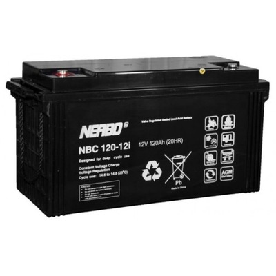Akumulator firmy NERBO NBC 12V/120Ah Cykliczny