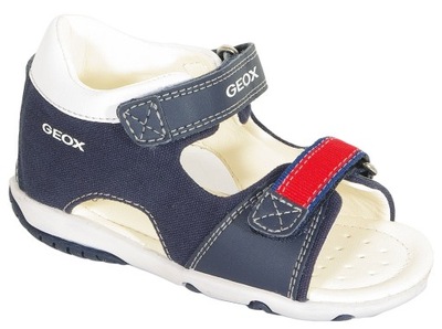 GEOX Elba A sandały canvas+geobuck navy/red 20