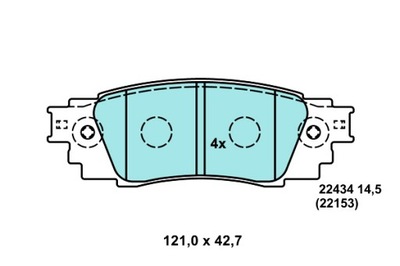 Ate 13.0470-5693.2 набор тормозных колодок тормозных, тормоза дисковые фото №1