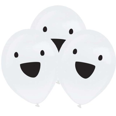 BALONY lateksowe LED świecące duszki HALLOWEEN x4